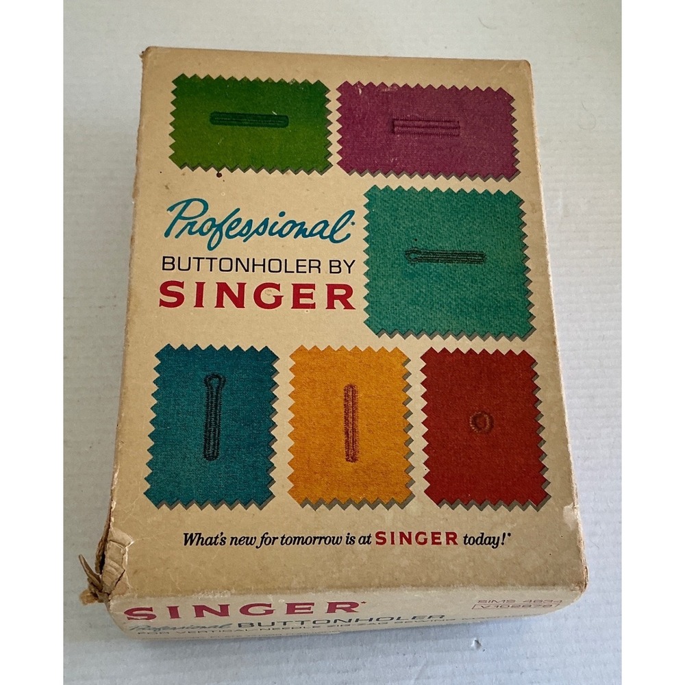 Singer Vintage Professional Buttonholer Attachment 1973‎ Sewing Tool Kit Boxed